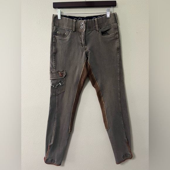 GOODE RIDER Women's Size 26 FAUX LEATHER Breech EQUESTRIAN Jeans - Picture 3 of 7